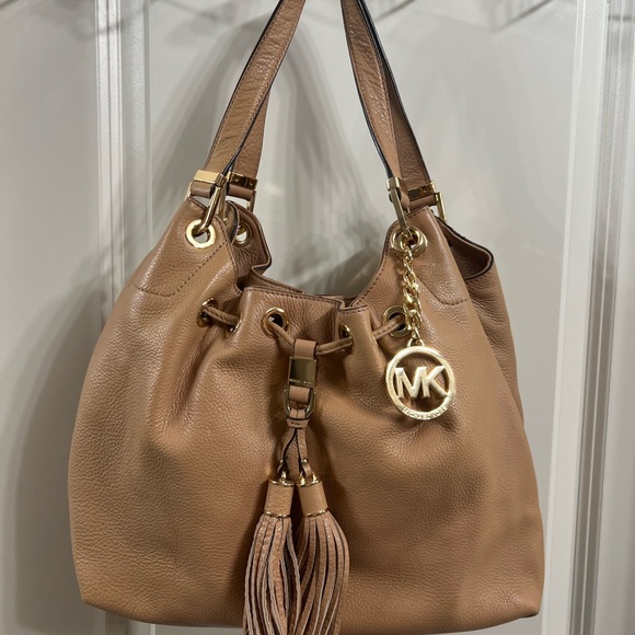 Michael Kors Handbags - Michael Kors Tan Leather Shoulder Bag